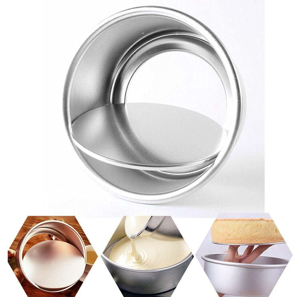 Kitchen Dish Round Pattern Pudding Mold Aluminum Alloy Die Removable Bottom Cake Pan