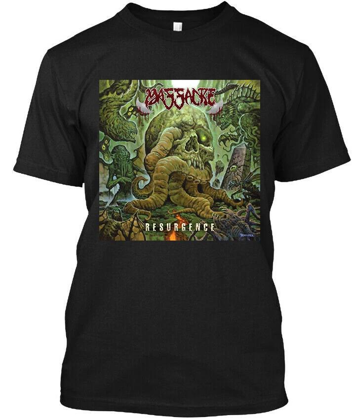 Новый! Популярная Футболка с Логотипом Американской Музыки Graphic Art Logo 'Popular Massacre Resurgence' S-4XL