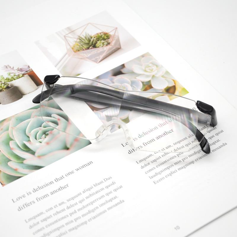 Очки для чтения с увеличением в 1,6 раза, увеличительные очки с большим зрением, портативные пластиковые очки для пресбиопии, женские диоптрии 20,5