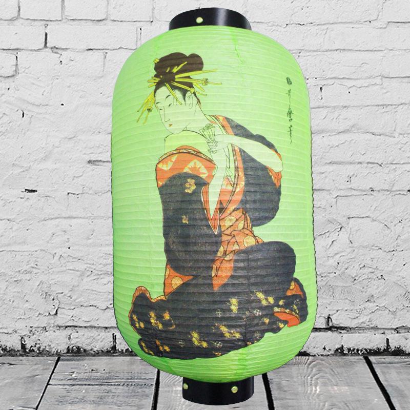 Японский бумажный фонарик с цветами сливы: Декор ресторана суши в стиле чочин к Празднику середины осени