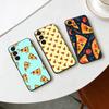 Вкусный мультяшный чехол-пицца для Samsung Galaxy A91,80,73,72 ,71,53,52,32 ,31,22,21s,20,Мягкий черный чехол