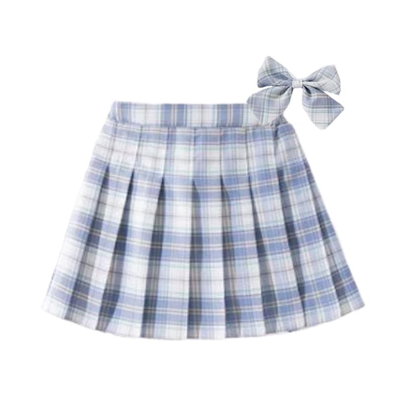 Юбки-плиссе в полоску и клетку для девочек JK, 13 цветов, 120-170, летняя детская школьная короткая юбка принцессы