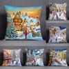 Christmas Series Pillowcase Gifts Home Office Decoration Pillowcase Bedroom Sofa Throw Pillow Funda De Almohada