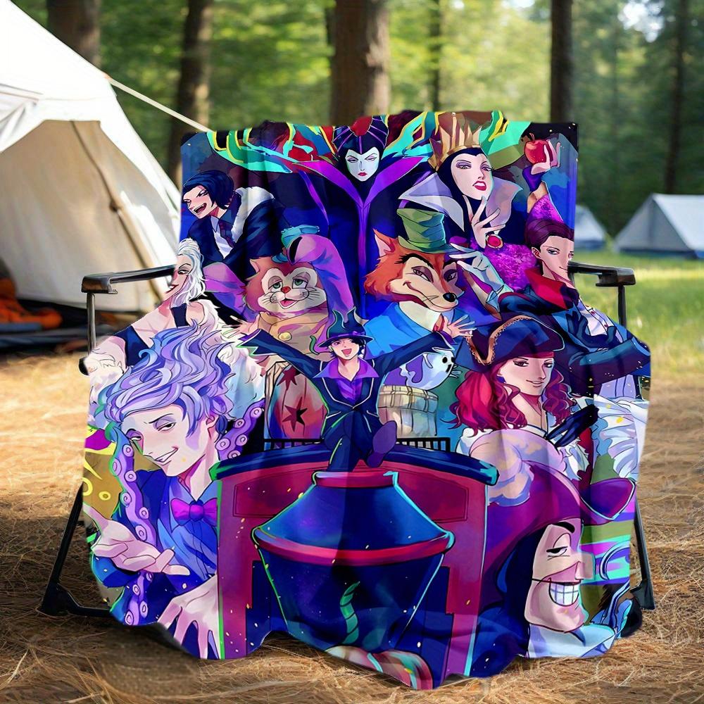 1pc, Disney's Amazing Villains Blanket, Soft Warm Throw Blankets, Living Room, Travel, Camping, Car Blankets, Beach, Office Naps, Suitable for All Sea