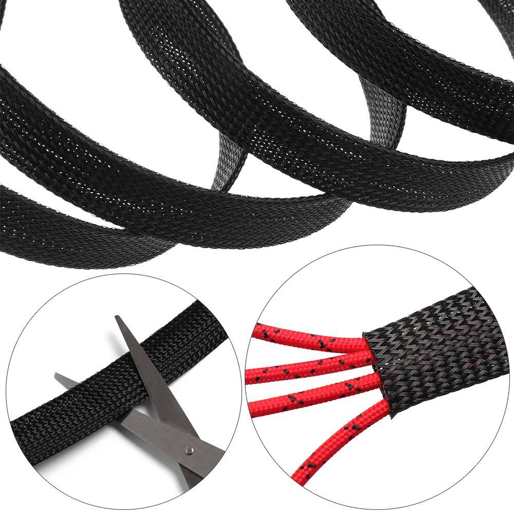 Insulated Cable Winder Wire Protection Storage Pipe Braided Sleeve Cable Organizer Cord Protector
