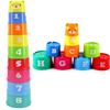 9Pcs Excellent Baby Children Kids Educational Toy New Building Puzzles Figures Letters Folding Cup