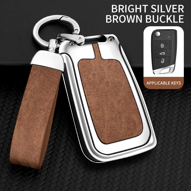 Чехол для автомобильного ключа из литой кожи для VW Volkswagen Golf 7 MK7 Tiguan MK2 для Seat Ateca Leon FR 2 Ibiza Skoda Octavia Kodiaq