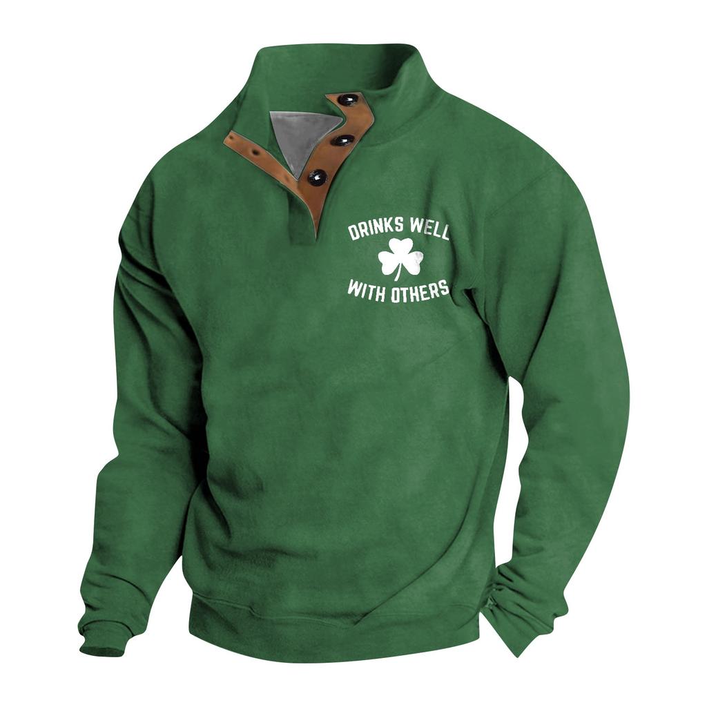 Весенне-осенняя мужская толстовка с воротником-стойкой на открытом воздухе, повседневные свитера, топы