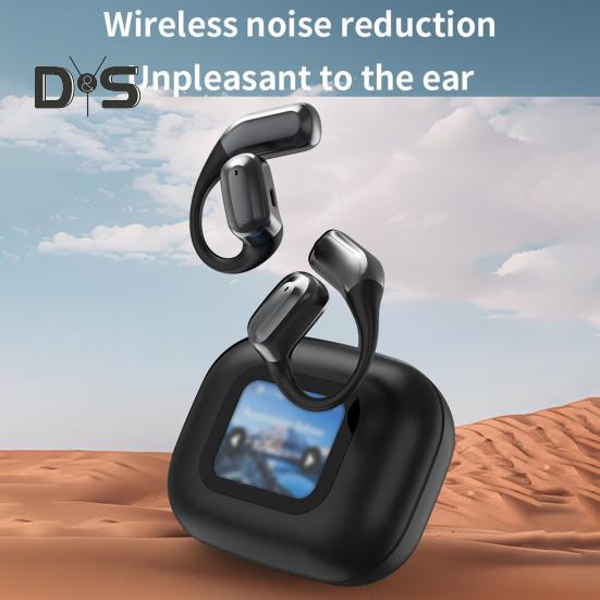 Translation Headphones with TF Card Playback Bluetooth-compatible AI Translating Earbuds 144 Languages Play Music LCD Screen-Touching Real Time