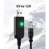 1 Комплект USB-кабель Повышающий преобразователь DC 5V в 12V Шнур для усиления сигнала для Wi-Fi роутера, модема, вентилятора 5.5*2.1мм Разъем кабеля Wi-Fi к Powerbank