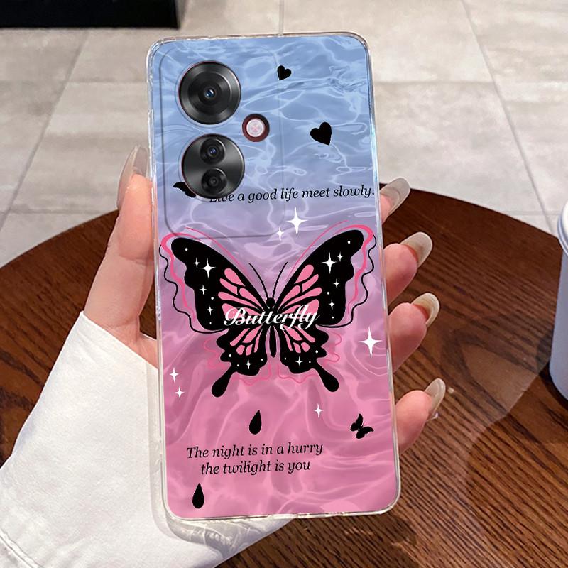 Casing For OPPO Reno 11F 11A 5G CPH2603 Case Aesthetic Cute Cat Cartoon Soft Silicone Back Cover Transparent Phone Case Bumper