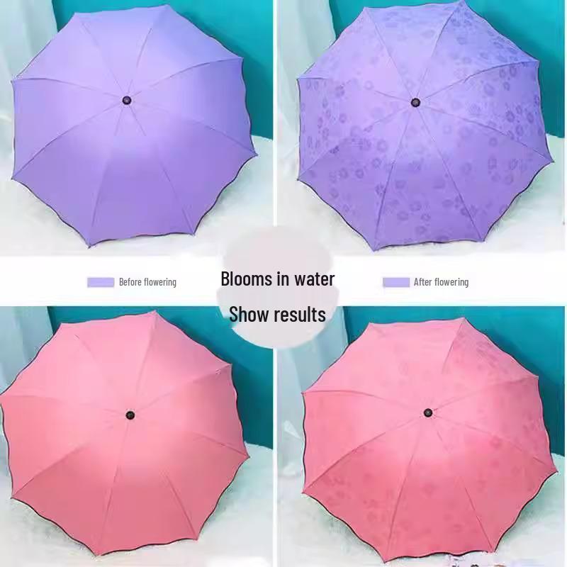 Rain or Shine: Color-Changing Three-Fold UV-Protective Umbrella