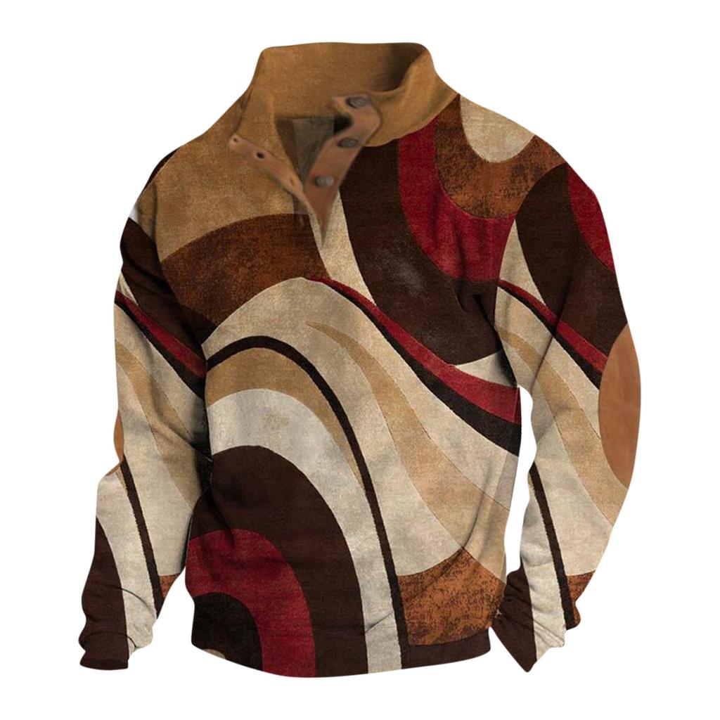 Spring And Autumn Men's Standing Collar Sweatshirt Is Outdoor Casual Sweaters Tops