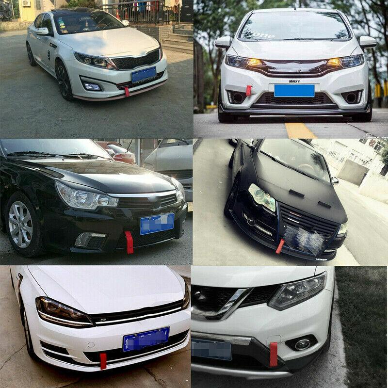 Universal Sports Red High Strength Racing Tow Strap Set for Front Rear Bumper