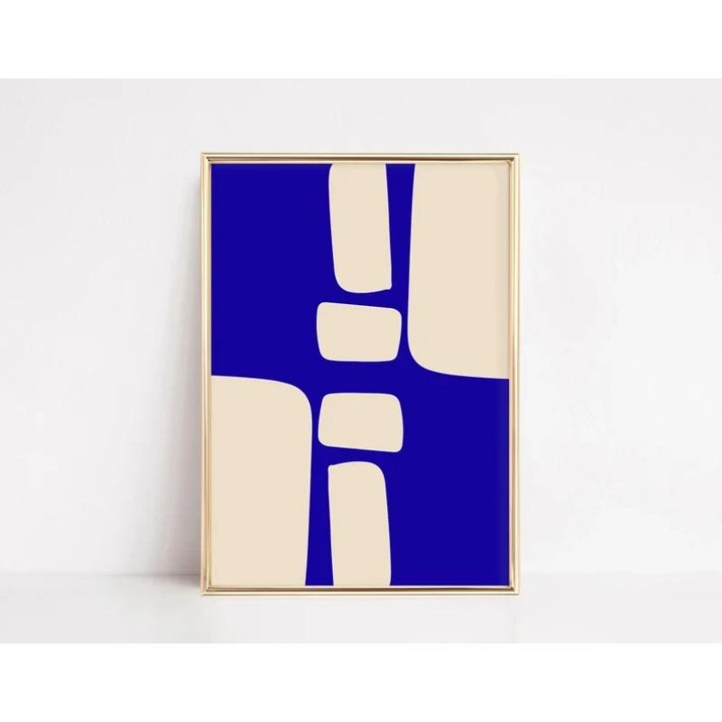 Colourful Red Green Blue Minimalist Abstract Modern Art Poster Unframed Canvas Print Wall Decor Perfect Gift for Bedroom Living Room Home Office