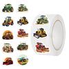 500 Pieces/roll Roll Sticker Hot-selling Tape Cartoon Tractor Sticker Hand Account Material Decorative Envelope Seal Sticker