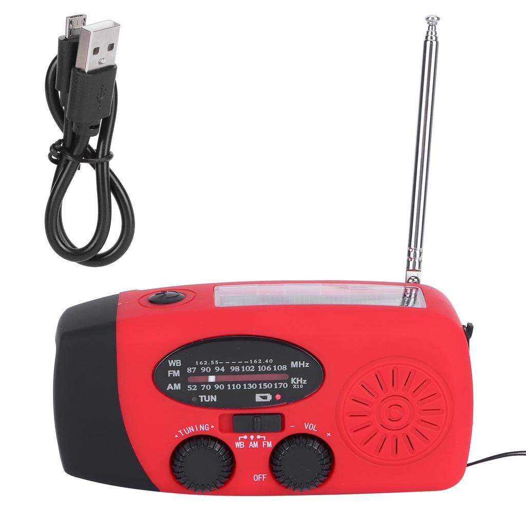 QQT088 ABS Solar Energy Emergency Multifunction Hand Crank Radio Support FM AM Flashlight
