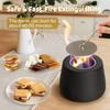 Desktop Fireplace Alcohol Cylinder Fireplace Lamp Fire Pit Black Metal Alcohol Fireplace Home Outdoor Courtyard Fireplace YLE353