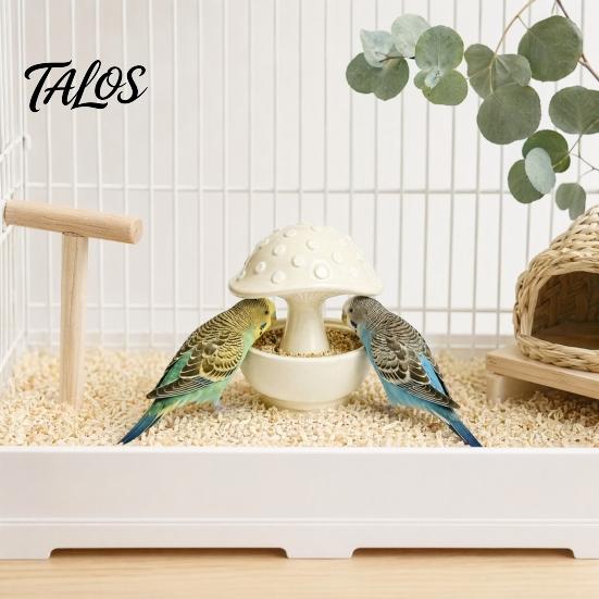 Кормушка для птиц и животных Talos, кормушка для клетки питомца без беспорядка, закрытая миска для еды или воды для мелких животных, волнистого попугайчика, кореллы, хомяка