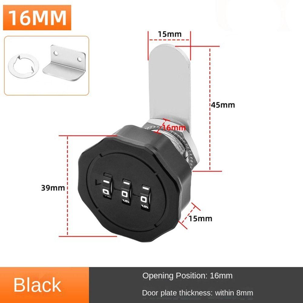 3-цифровой кодовый замок для шкафа, ящика, почтового ящика, шкафчика, мебели, противоугонный замок из цинкового сплава