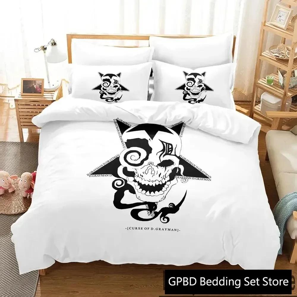3D Print Anime D.Gray-man Comfortable Duvet Quilt Cover Pillowcase Bedding Set Children Bedroom Decoration Home Textile