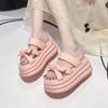 2024 New Summer Women Slippers Thick Sole Dad Shoes Casual Platform Beach Flip Flops Leisure Flower Sandals Sneakers Woman 8.5CM