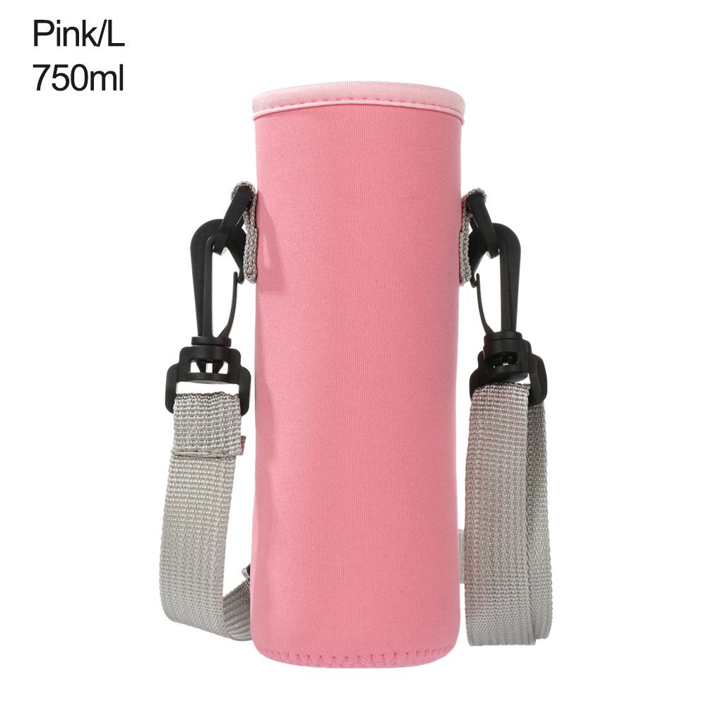 Water Bottle Cover Bag Pouch With Strap Neoprene Water Pouch Holder Shoulder Strap Black Bottle Carrier Insulat Bag