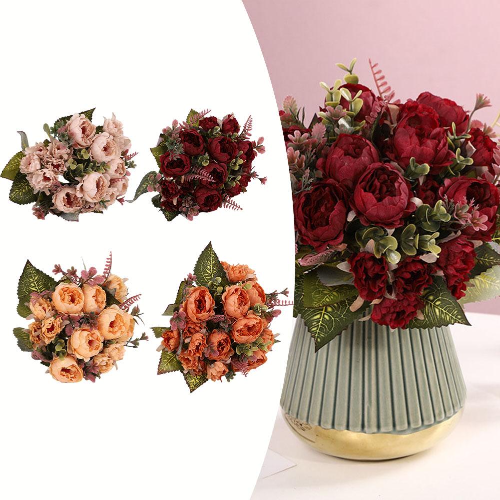 Искусственное растение, искусственные цветы, свадебный букет, декор для дома и сада