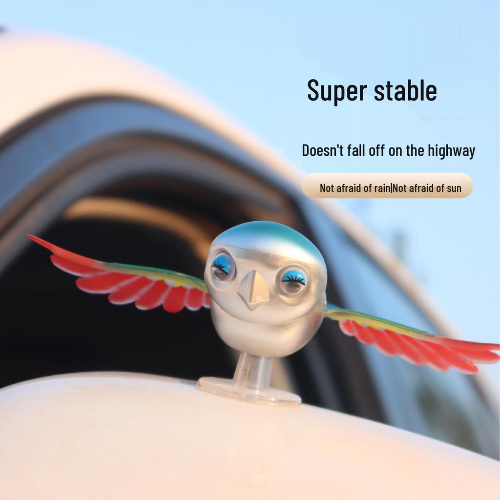 Creative Bird Figurine Helmet Ornament for Cars & Scooters