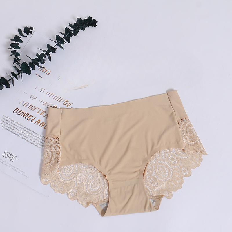 Женское сексуальное нижнее белье Трусики средней посадки Нижнее белье Кружево Чистый цвет Хлопок Женское нижнее белье Трусы