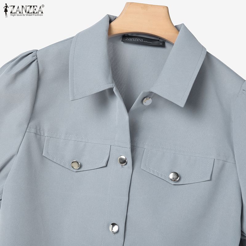 ZANZEA Женские летние комплекты из двух частей: блузка с коротким рукавом и длинные юбки