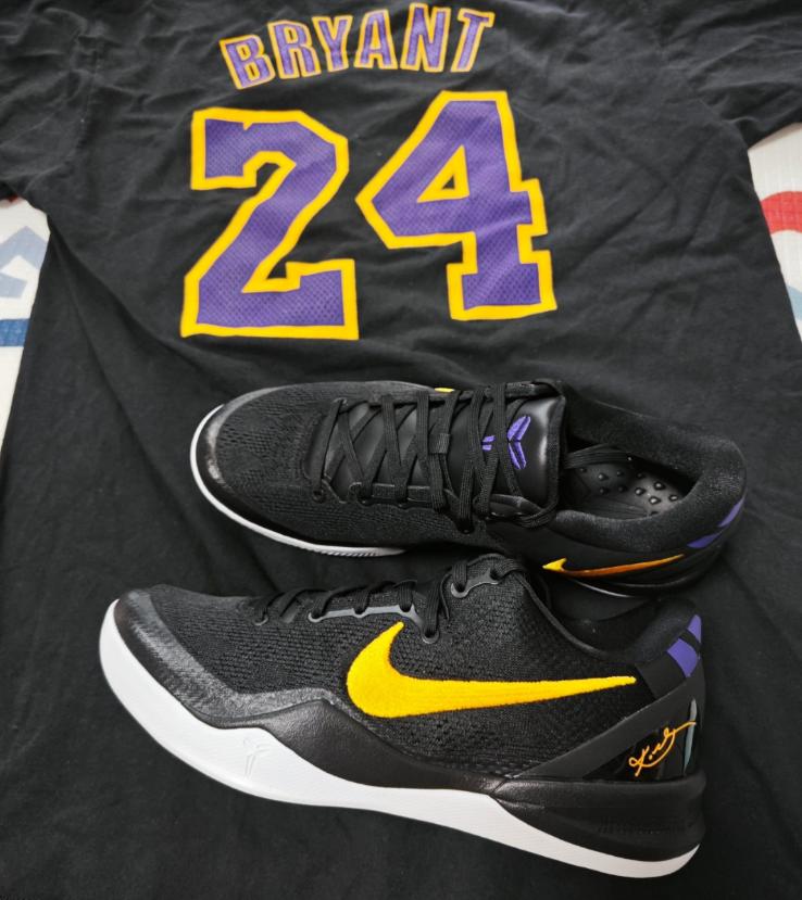 Nike Kobe 8 Protro "Lakers Away" Black/Gold Basketball Shoe Men's HF9550-001