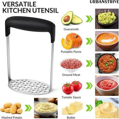 Из нержавеющей стали толкушка для картофеля, толкушка для овощей, толкушка для фруктов, без ручки, прессовальный инструмент для еды