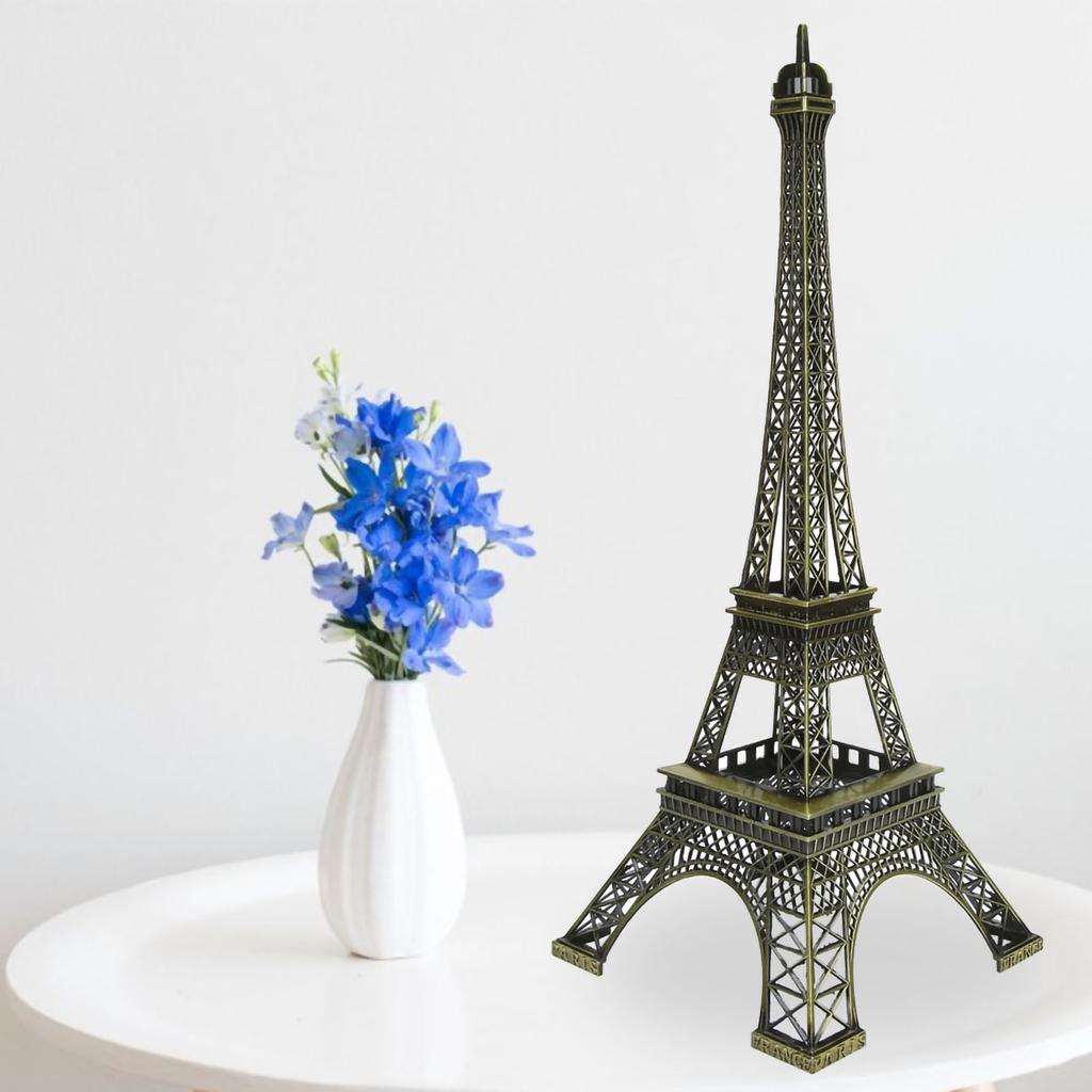 38cm Unique Iron Tower Model Statue Decor Household Craft Home Decoration Birthday Gift