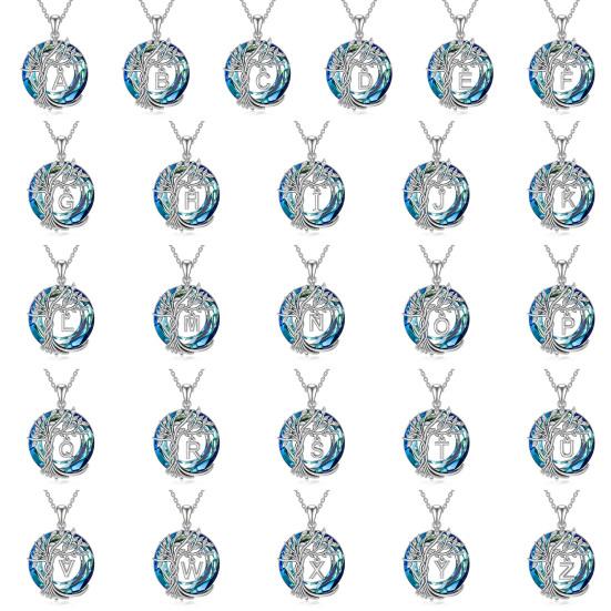 Female Necklace Electroplating High Gloss Wear-resistant Chic A-Z Pendant Tree of Life Women Necklace for Vacation