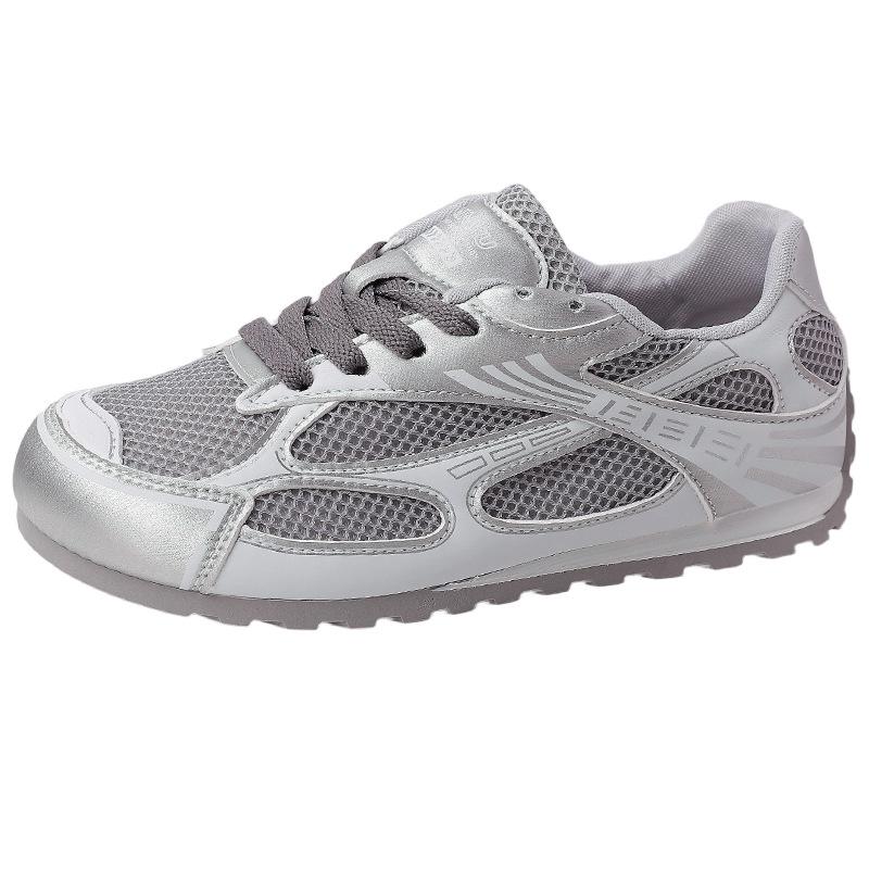 Модные сращенные повседневные кроссовки на шнуровке, летние ретро, на шнуровке, с мягким верхом, из дышащей сетки, на толстой подошве, женские немецкие тренировочные туфли