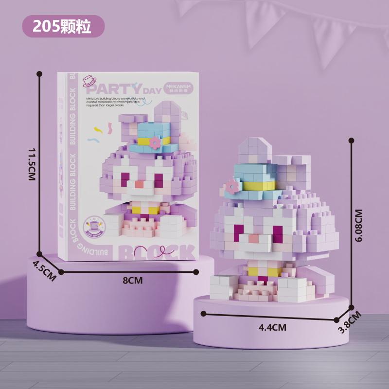 Miniso Sanrio Игрушки Строительные Блоки Микро Алмазные Кубики Disney Hello Kitty Kuromi Панда Монтессори Блоки Для Детей Подарки