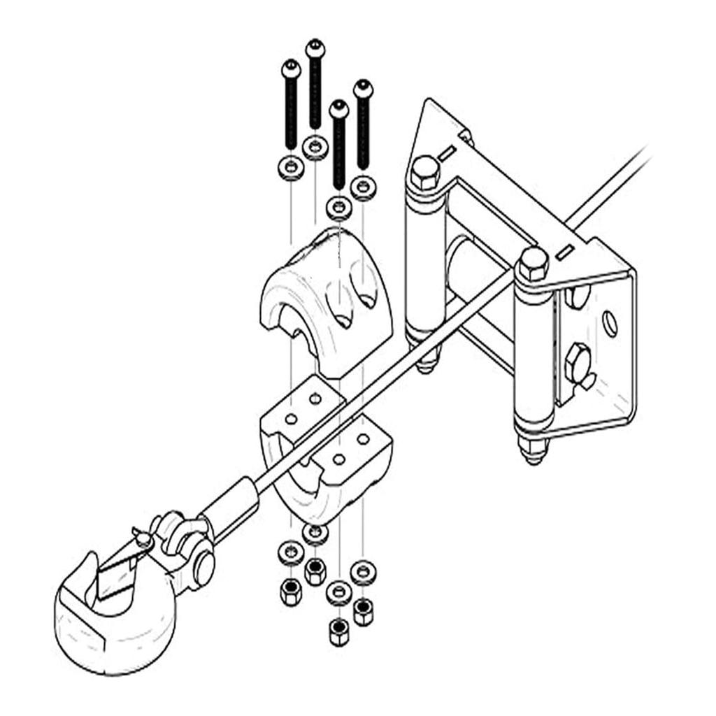 Стопор крюка троса лебедки универсальный для квадроциклов внедорожников стопор крюка троса внедорожный фиксатор троса защитное крепление троса лебедки