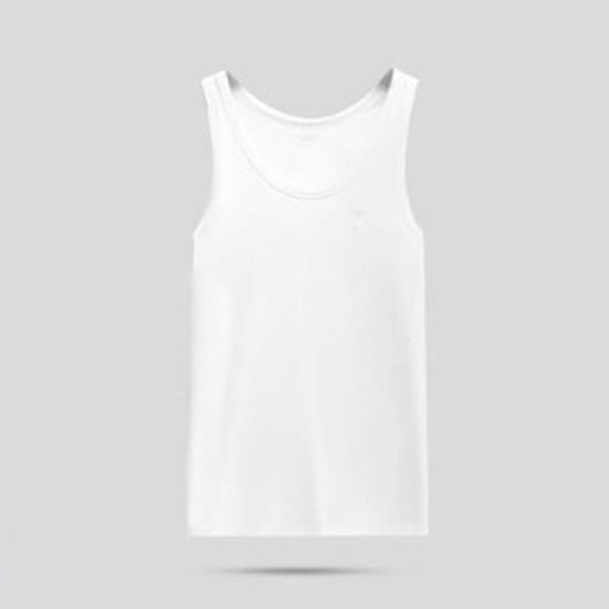 Мужская жилетка с круглым вырезом без рукавов, облегающая майка, однотонная быстросохнущая футболка для улицы