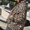 Женская хлопковая куртка с леопардовым принтом в европейском и американском стиле - зимняя коллекция 2023 г.