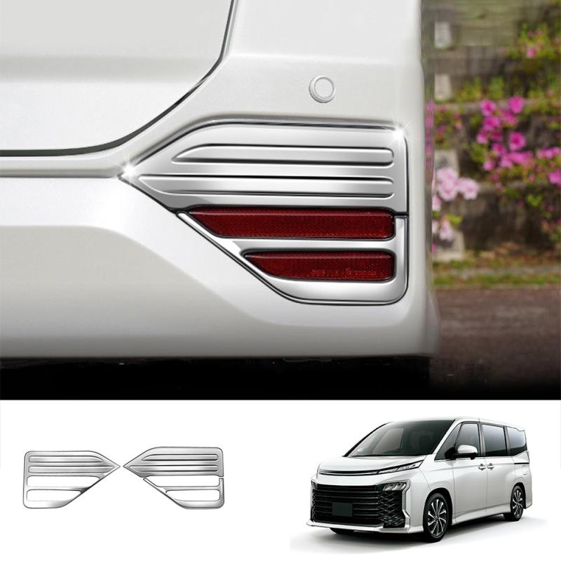 For Toyota Noah Voxy 90 Series ABS Chrome Rear Reflector Fog Light Lamp Cover Trim Bezel Frame Exterior accessories