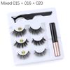 3 Pairs Eye Makeup Magnet Lashes Magnetic False Eyelashes Liqiud Eyeliner Beauty Kit Mink Eyelash