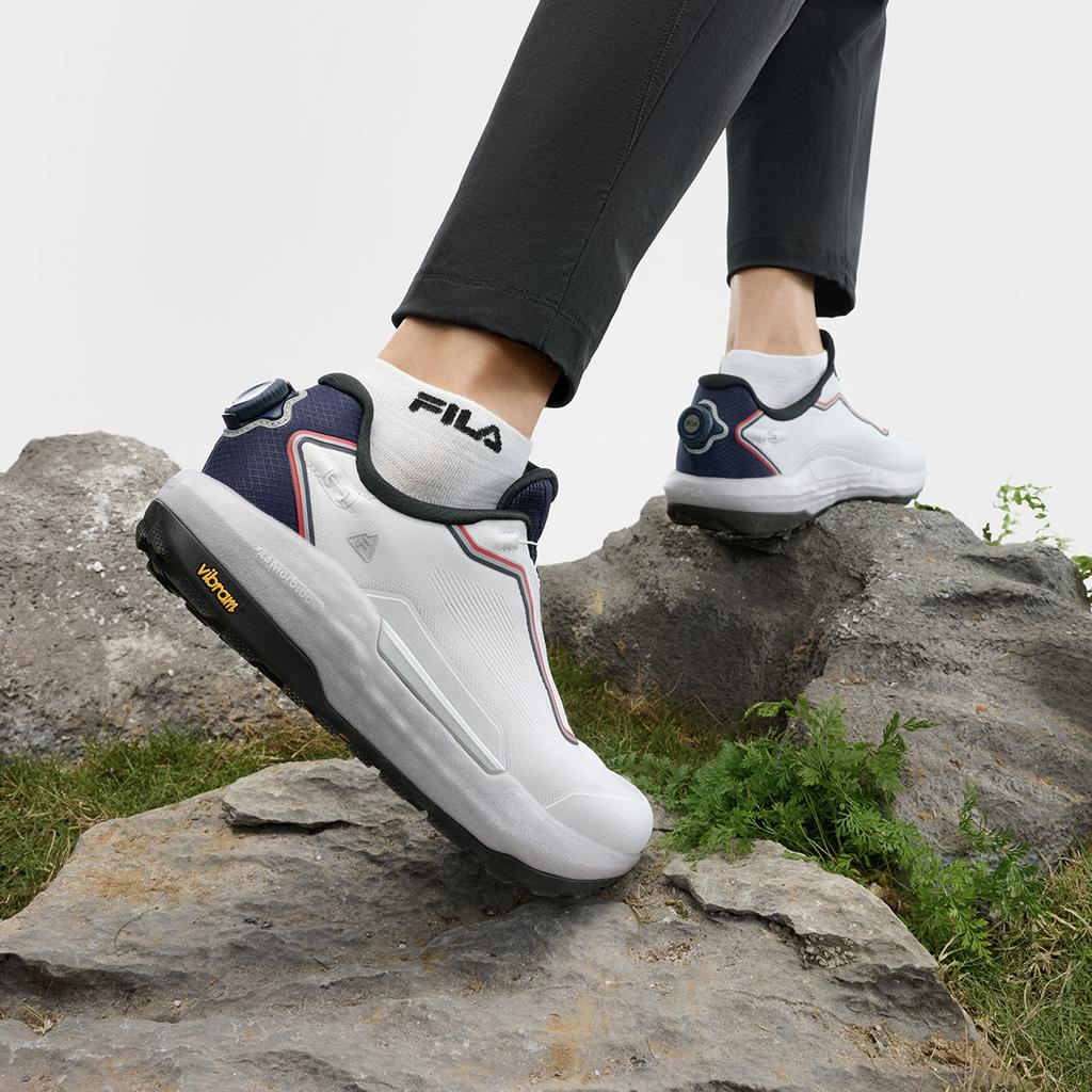 Fila Boa Explorer 2 Удобные Универсальные Низкие Кроссовки для Активного Отдыха Мужские кроссовки Белый Синий A12M421205FWB