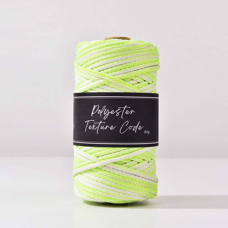 5 мм Двухцветный смешанный 5 мм Полиэстеровый плетеный шнур, Ручная вязка для сумки, ковра, вязальной пряжи, нить для браслета из конского волоса, 70 ярдов