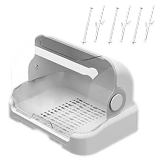Baby Bottle Drying Rack with Transparent Lid Large Capacity Dustproof Easy to Clean Baby Bottle Storage Box with Removable Drain Tray