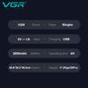 VGR V-036 Электрическая машинка для стрижки волос с вырезанием Ретро Металлическая электрическая push-машинка для стрижки волос для мужчин с цифровым дисплеем Домашняя бритва
