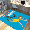 Pippi Yellow House Carpet for Playroom Bedroom Living Room Sofa Home Decor,kids Game Area Rug Non-slip Floor Mat
