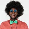 Curly and Fluffy Costume Disco Style Synthetic Wig for Men With Glasses Party or Cosplay Costume Gifts