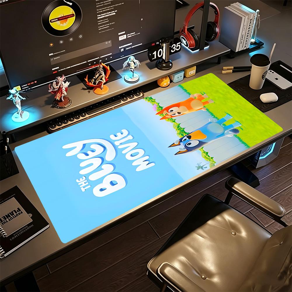 Bluey Large Mouse Pad Office Mouse Mats Office Mouse Mats Non-Slip Rubber Base Computer Desk Office Decoration Accessory