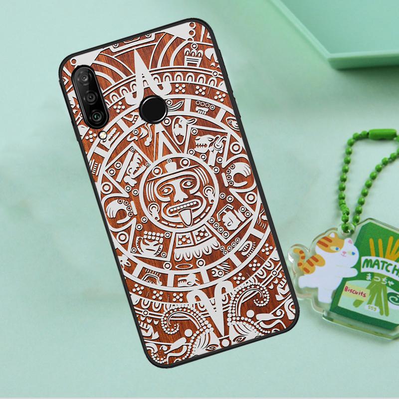 Деревянный узор Майя Календарь Для Huawei Nova Y90 Y70 Y60 Y61 Y91 Y72 9 10 SE 12i 12s 11i 5T P60 Pro P20 P30 P40 Lite Чехол